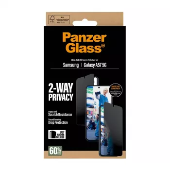 PanzerGlass Privacy apsauginis stiklas UWF – skaidrus, Samsung Galaxy A57 5G