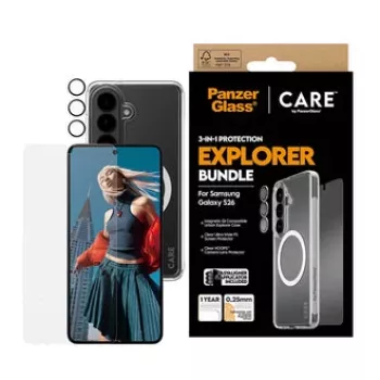 PanzerGlass CARE 3-in-1 apsauginis stiklas Samsung Galaxy S (2026)