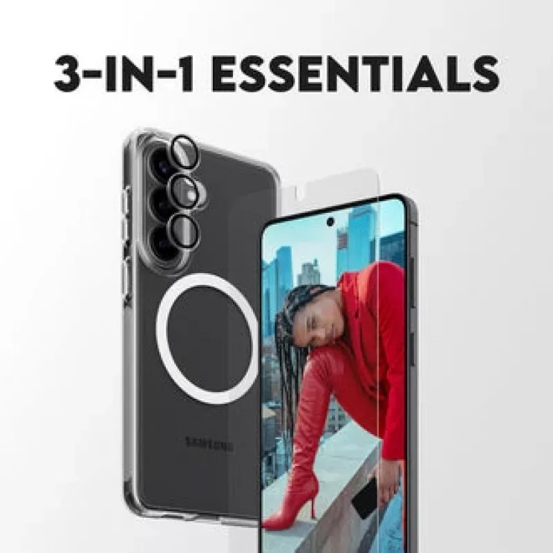 PanzerGlass CARE 3-in-1 apsauginis stiklas, skirtas Samsung Galaxy S Plus 2026