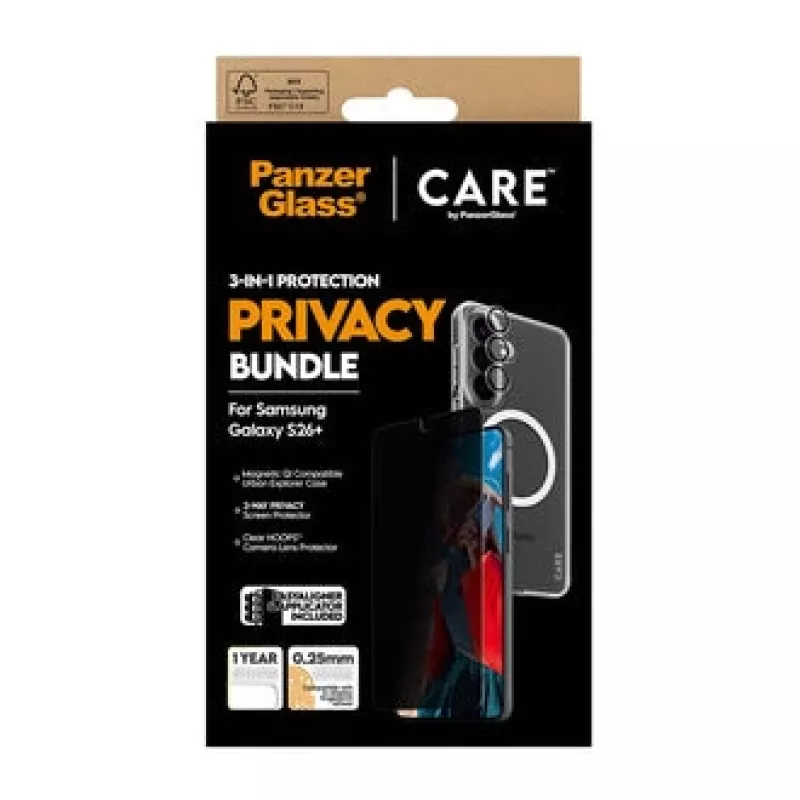 PanzerGlass CR94821 dėklas telefonui 17 cm (6,7 colio) Juodas, Skaidrus