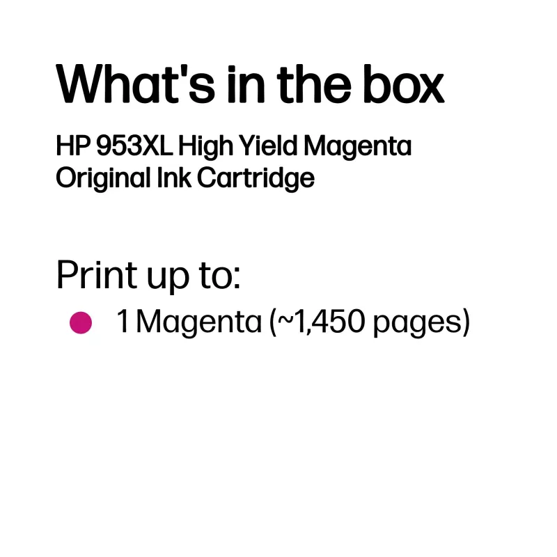 Originali HP 953XL didelės išeigos purpurinė kasetė
