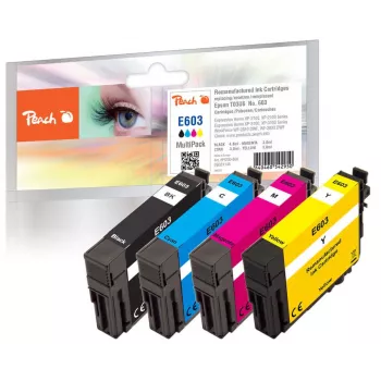 Peach PI200-868 rašalinė kasetė 4 vnt. Suderinama Standartinės talpos Juoda, Žydra, Violetinė, Geltona