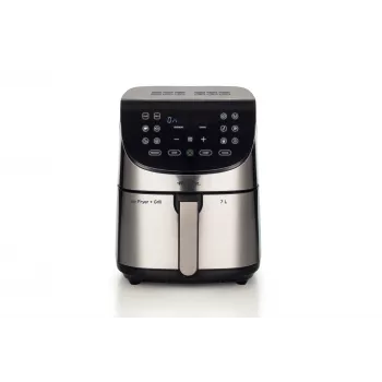 Ariete 4628 Airy Fryer Metal 7L oro gruzdintuvė, 1800 W, 7 L talpa, 2,8 kg kepimo talpa, 12 išankstinių programų, Max Crisp funkcija, temperatūra iki 200°, nelipnus krepšelis su grotelėmis, metalinis korpusas