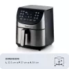 Ariete 4628 Airy Fryer Metal 7L oro gruzdintuvė, 1800 W, 7 L talpa, 2,8 kg kepimo talpa, 12 išankstinių programų, Max Crisp funkcija, temperatūra iki 200°, nelipnus krepšelis su grotelėmis, metalinis korpusas