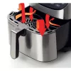 Ariete 4628 Airy Fryer Metal 7L oro gruzdintuvė, 1800 W, 7 L talpa, 2,8 kg kepimo talpa, 12 išankstinių programų, Max Crisp funkcija, temperatūra iki 200°, nelipnus krepšelis su grotelėmis, metalinis korpusas
