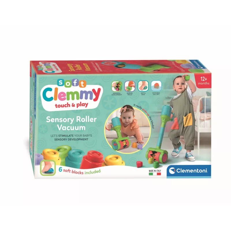 Clementoni Clemmy Soft statybinis dulkių siurblys, 6 dalių, nuo 1 metų