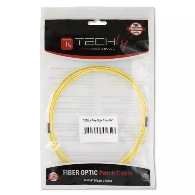 Techly SC/SC Monomode 9/125 OS2 5m šviesolaidinis kabelis, 5 m, OS2, SC, SC