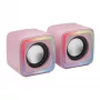 Mars Gaming MSCUBEP Pink kompaktiški RGB garsiakalbiai žaidimams 8W DSP garso procesorius