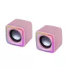 Mars Gaming MSCUBEP Pink kompaktiški RGB garsiakalbiai žaidimams 8W DSP garso procesorius