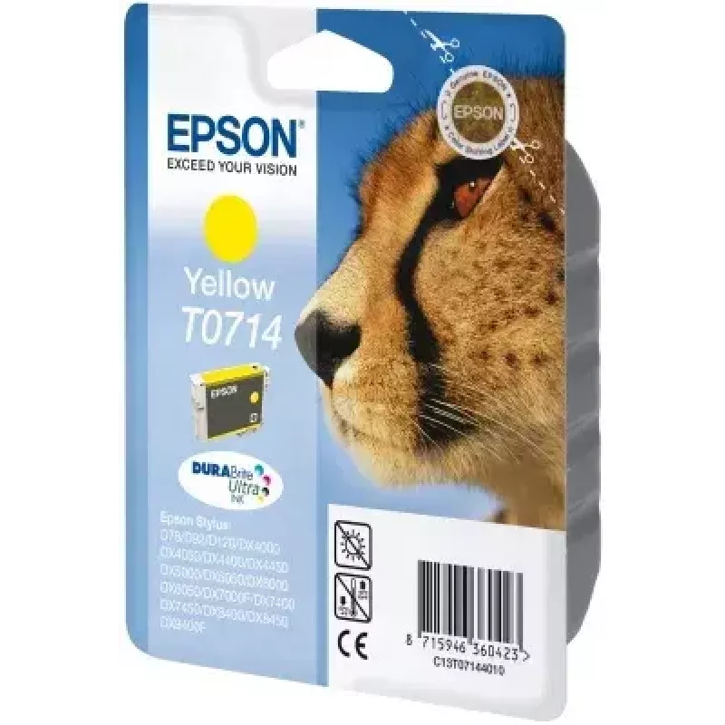Epson Cheetah Singlepack Geltona T0714 DURABrite Ultra kasetė