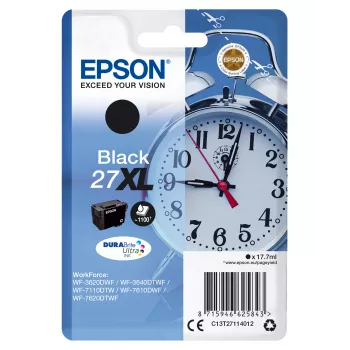 Epson kasetė 27XL DURABrite Ultra juoda, didelės talpos, 17,7 ml, 1100 puslapių