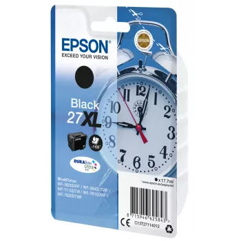 Epson kasetė 27XL DURABrite Ultra juoda, didelės talpos, 17,7 ml, 1100 puslapių
