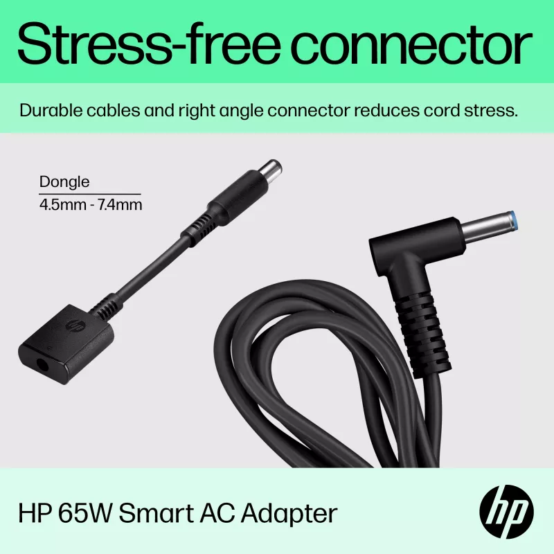 HP 65W Smart AC Adapter, suderinamas su HP ProBook 440 G6, HP ProBook 450 G6, HP ProBook x360 11...