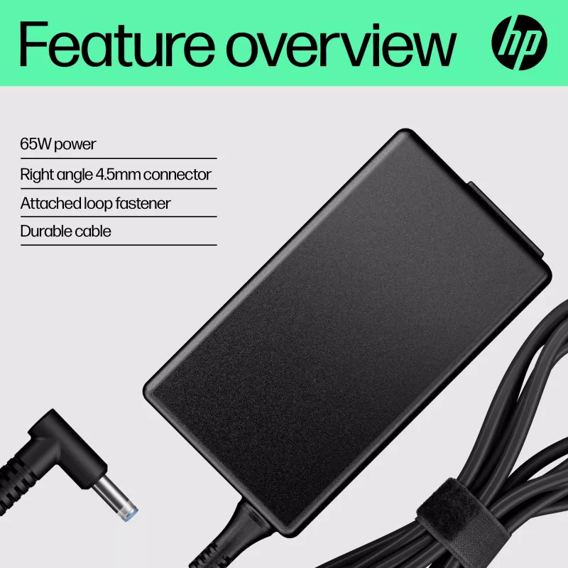 HP 65W Smart AC Adapter, suderinamas su HP ProBook 440 G6, HP ProBook 450 G6, HP ProBook x360 11...