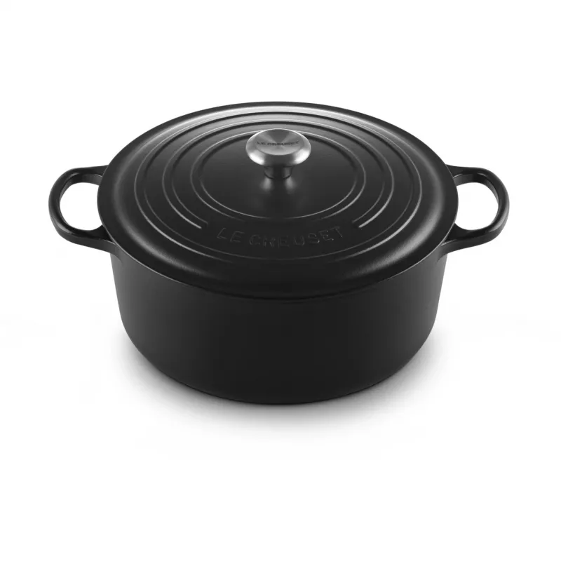 Le Creuset Signature Apvalus Ketaus Puodas 8,1L Juodas 30cm