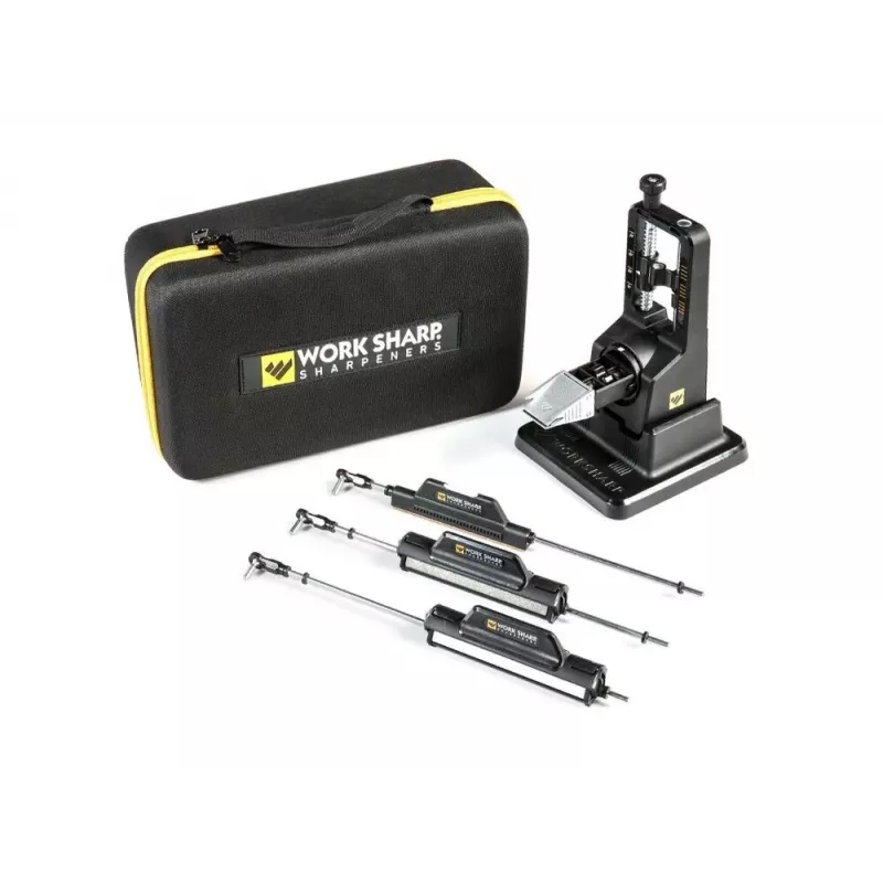 Rankinis peilių galąstuvas Work Sharp Precision Adjust Elite 09DX066 – reguliuojamas kampas, deimantiniai akmenys, odinis apdaila, nailoninis korpusas