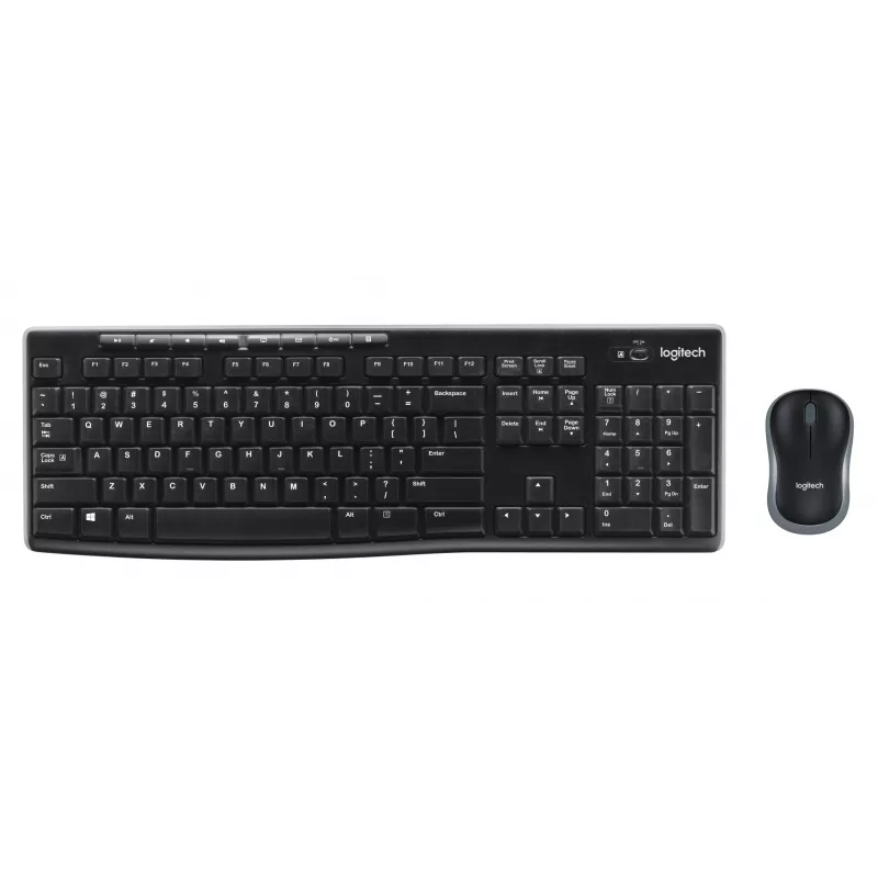 Logitech MK270 belaidis klaviatūros ir pelės rinkinys, juodas