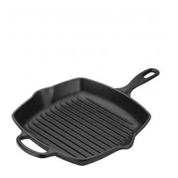 Le Creuset Signature kvadratinė grilio keptuvė 26cm satino juoda (20183260000422)