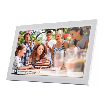 Denver PFF-1503WMK2 15,6 colių Wi-Fi skaitmeninis nuotraukų rėmelis, baltas