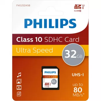 „Philips“ 32 GB SDHC UHS-I „Class 10“ atminties kortelė FM32SD45B/10