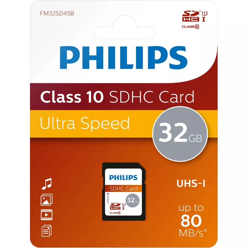 „Philips“ 32 GB SDHC UHS-I „Class 10“ atminties kortelė FM32SD45B/10