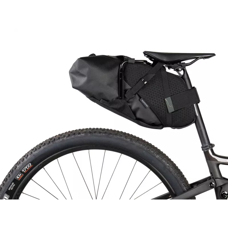 Bagažinė ant sėdynės strypo TOPEAK BackLoader X 15L Juoda – kuprinė ant galinės sėdynės strypo, 15 L talpa