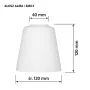 Lempos gaubtas ActiveJet EMILY, stiklas, baltas – skersmuo 12 cm, kaklelis 40 mm, aukštis 120 mm
