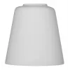 Lempos gaubtas ActiveJet EMILY, stiklas, baltas – skersmuo 12 cm, kaklelis 40 mm, aukštis 120 mm