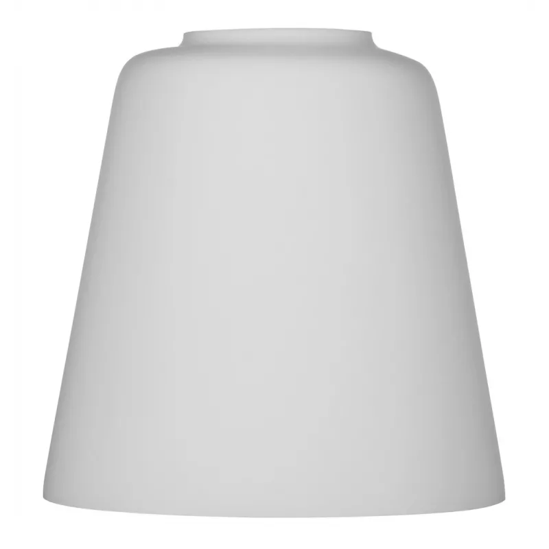Lempos gaubtas ActiveJet EMILY, stiklas, baltas – skersmuo 12 cm, kaklelis 40 mm, aukštis 120 mm