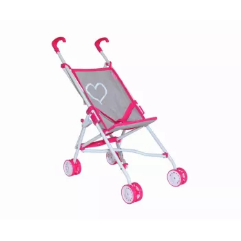 Vežimėlis lėlėms milly mally Julia Prestige Pink – lengvas sulankstomas modelis 2722
