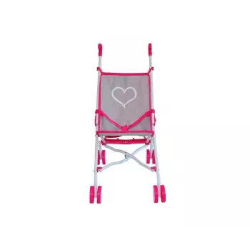 Vežimėlis lėlėms milly mally Julia Prestige Pink – lengvas sulankstomas modelis 2722