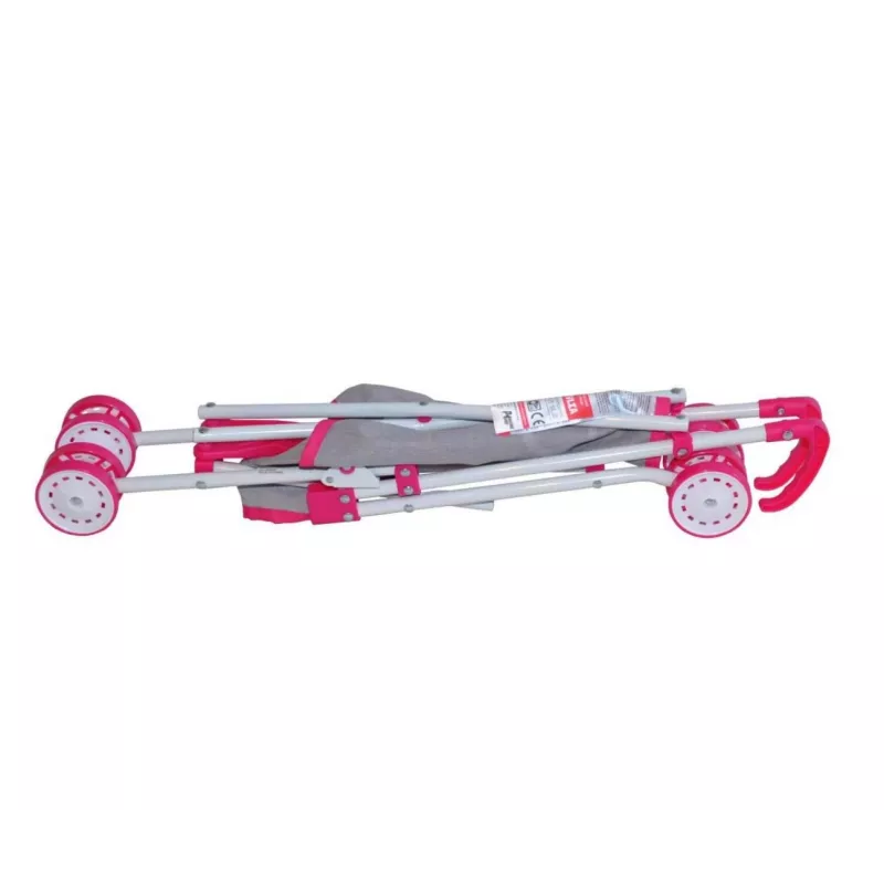 Vežimėlis lėlėms milly mally Julia Prestige Pink – lengvas sulankstomas modelis 2722
