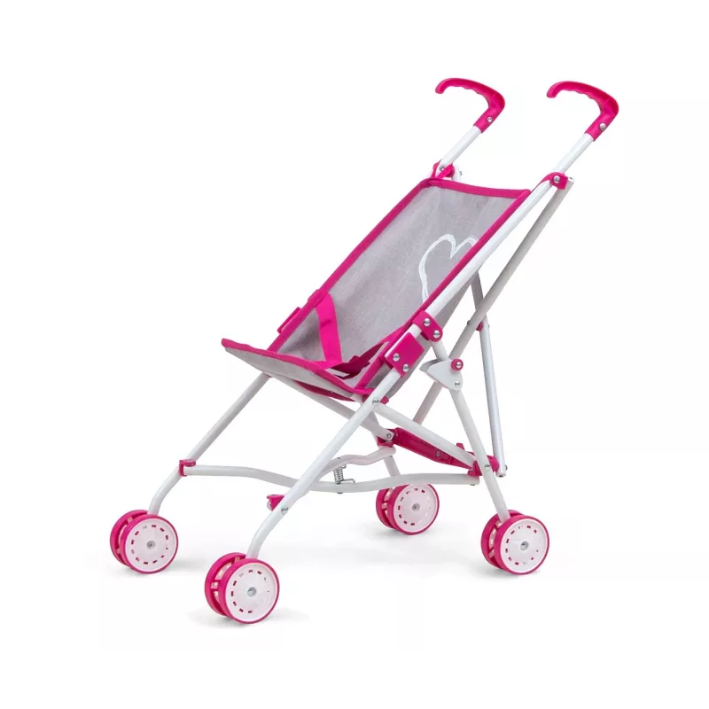 Vežimėlis lėlėms milly mally Julia Prestige Pink – lengvas sulankstomas modelis 2722