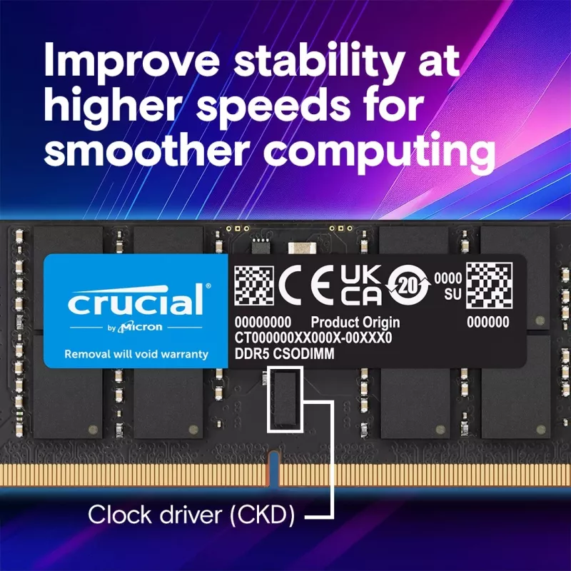 Nešiojamojo kompiuterio atmintis DDR5 CSODIMM 32GB (1×32GB)/6400 CL52