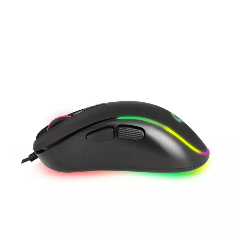 Žaidimų pelė ESPERANZA EGM303 USB Type-C, optinė 2400 DPI, 7 mygtukai, RGB, dešinei rankai, juoda