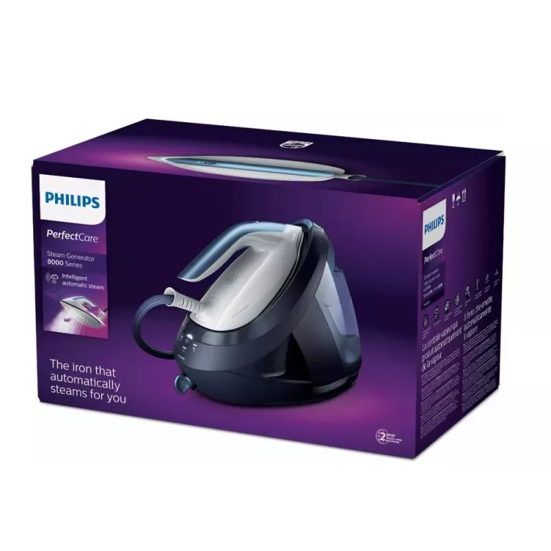 Garų lyginimo stotelė Philips PSG8030/20 — 2700 W, 1.8 L vandens talpa, SteamGlide Elite padas, 600 g garų smūgis