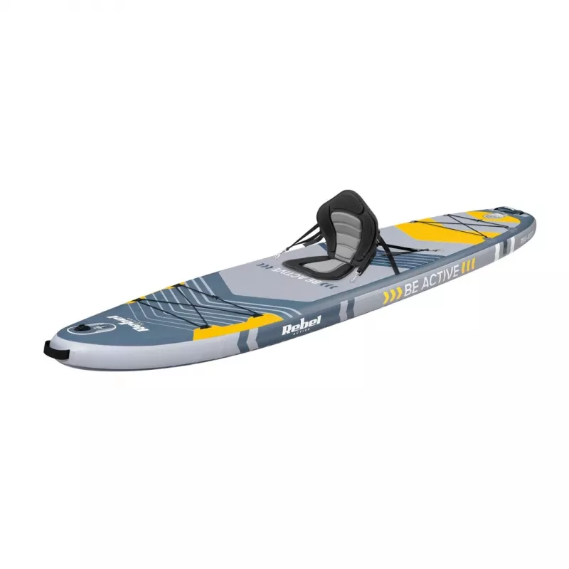 Pripučiama irklenčių lenta Rebel ACTIVE 350x81x15 cm komplektas - modelis RBA-4500, universali turistinė SUP lenta