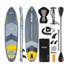 Pripučiama irklenčių lenta Rebel ACTIVE 350x81x15 cm komplektas - modelis RBA-4500, universali turistinė SUP lenta