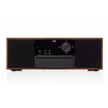 Mini bokso kolonėlė JVC RD-E761, 2x8W RMS, Bluetooth 4.2, USB, CD, FM, medinis korpusas, juoda