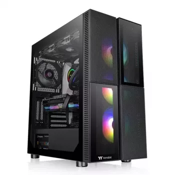 PC korpusas Thermaltake Versa T26 TG ARGB Midi Tower juodas