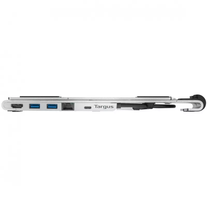 Nešiojamas stovas su integruotu dokstotės stoteliu + nešiojamojo kompiuterio laikiklis USB-C 3.2 Gen 1 Thunderbolt 3