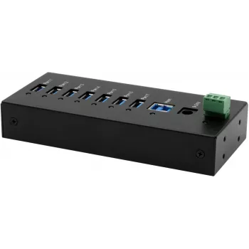 USB šakotuvas Exsys EX-11247HMS 7 prievadų, tvirtinimas ant DIN bėgelio, 15 kV ESD apsauga