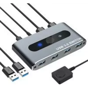 Techly USB jungiklis 2 kompiuteriams 4 prievadai - USB 3.0