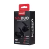 MAXELL MINI DUO belaidės ausinės su įkrovimo dėklu juodos