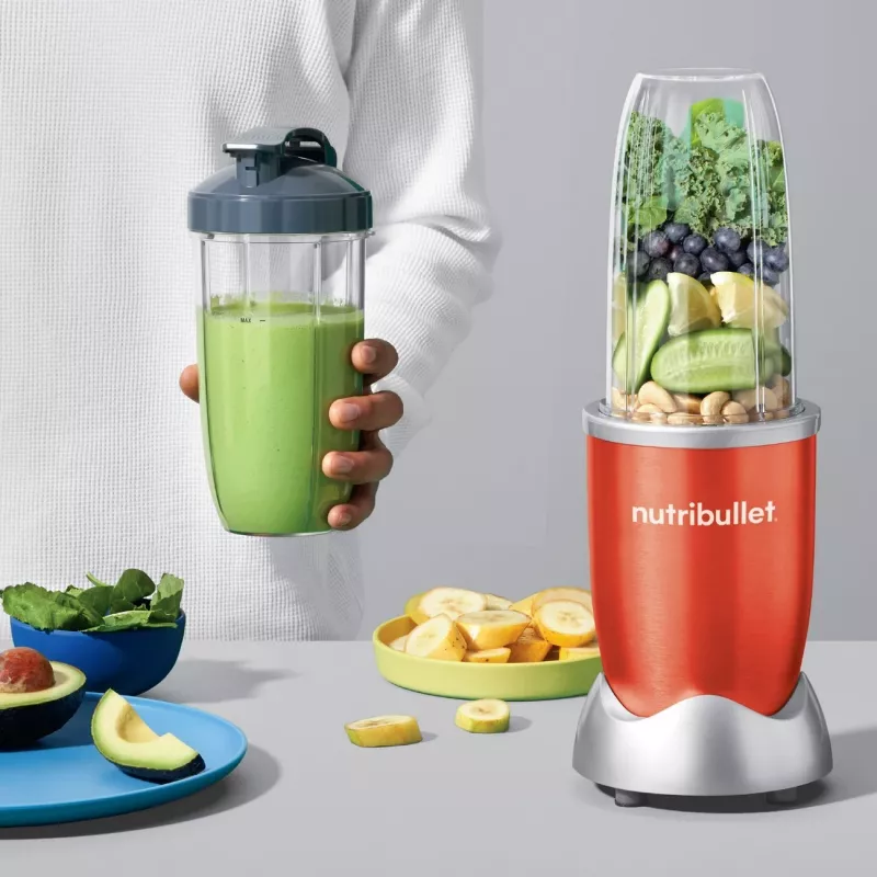 NutriBullet NB907R 0,9 L gaminimo blenderis 900 W raudonas, sidabrinis