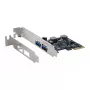 EXSYS 2 prievadų USB 3.2 Gen 1 PCIe kortelė 3A Renesas