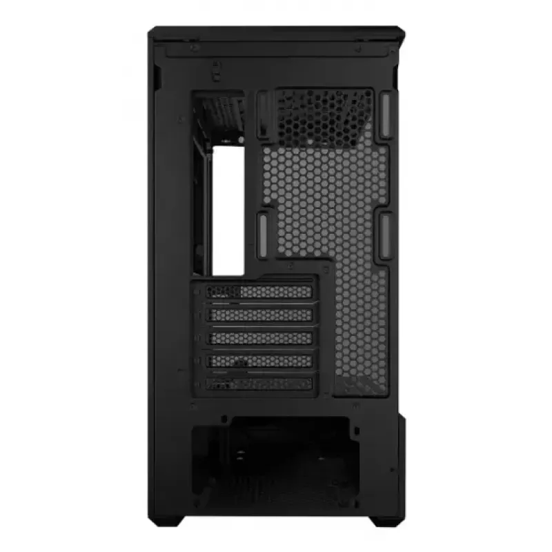 Mini bokštinis kompiuterio korpusas Lian Li Vector V100R MINI — Mini-ITX/Micro-ATX, grūdintas stiklas, 3x120mm šoniniai + 1x120mm galinis ventiliatoriai, 2x 2,5 colio + 1x 3,5 colio vietos, juodas