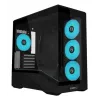 Mini bokštinis kompiuterio korpusas Lian Li Vector V100R MINI — Mini-ITX/Micro-ATX, grūdintas stiklas, 3x120mm šoniniai + 1x120mm galinis ventiliatoriai, 2x 2,5 colio + 1x 3,5 colio vietos, juodas
