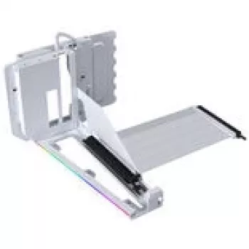 Vertikalus GPU montavimo rinkinys Lian Li G89.VG4-5-V4W.00 su PCIe 5.0 lanksčiuoju kabeliu, baltas