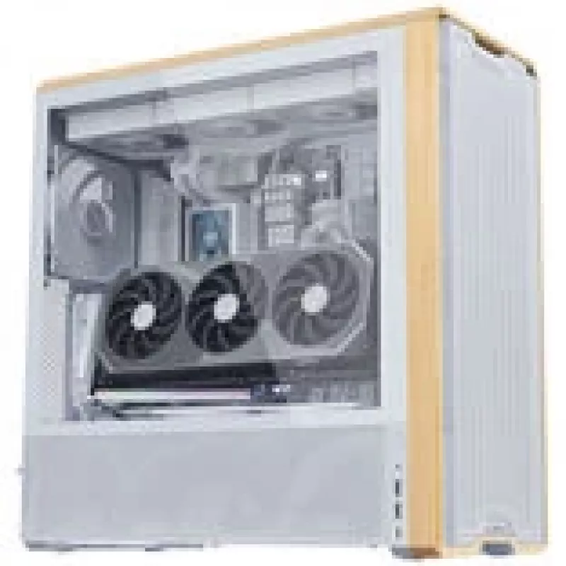 Vertikalus GPU montavimo rinkinys Lian Li G89.VG4-5-V4W.00 su PCIe 5.0 lanksčiuoju kabeliu, baltas